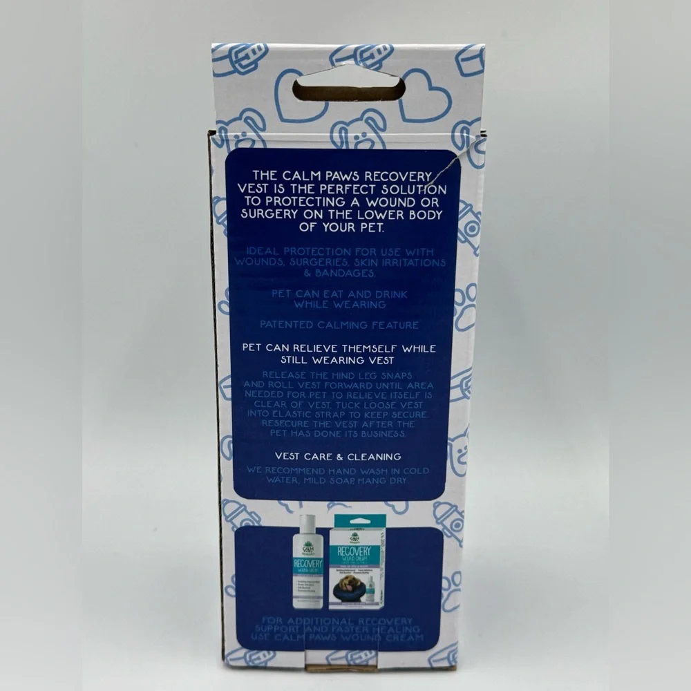 NIB Calm Paws Premium Recovery Vest For Large Dogs